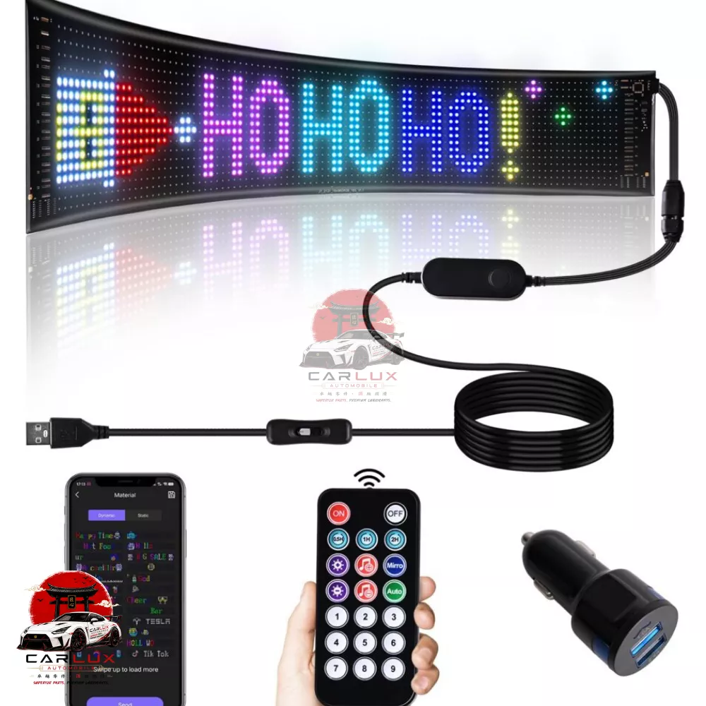 112-6aaba91f633b8 LED Car Sign Panel with App & Remote - Image 1
