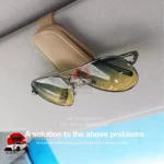 Luxury Multi-Functional Car Glasses Holder Leather