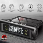 Big Nozzle Solar Power TPMS Car Tire Air Pressure Meter Gauge
