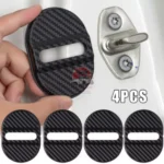 Car Door Lock Protector Plastic Carbon Stopper 4Pcs Set